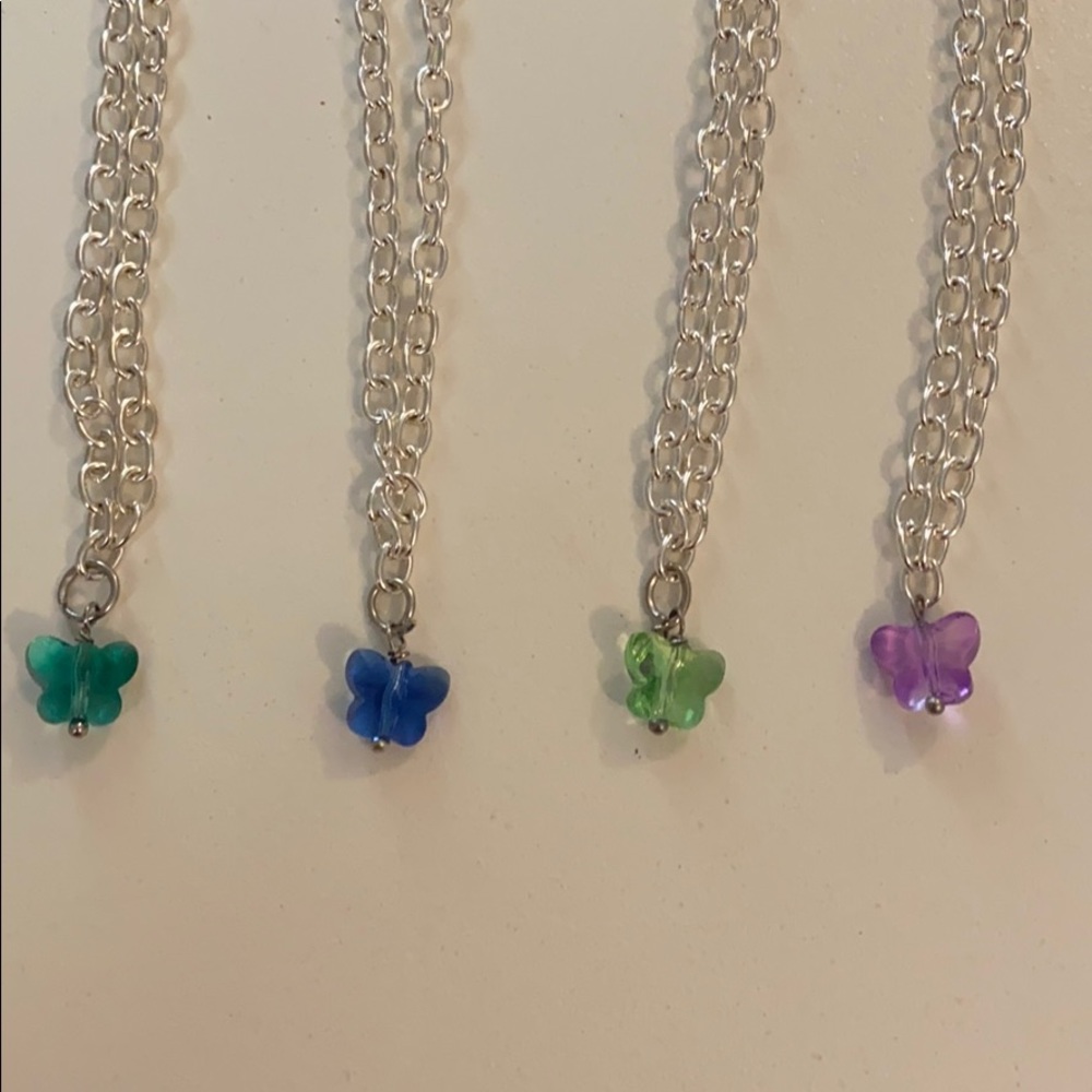 butterfly charm chain necklaces!!🦋🦋